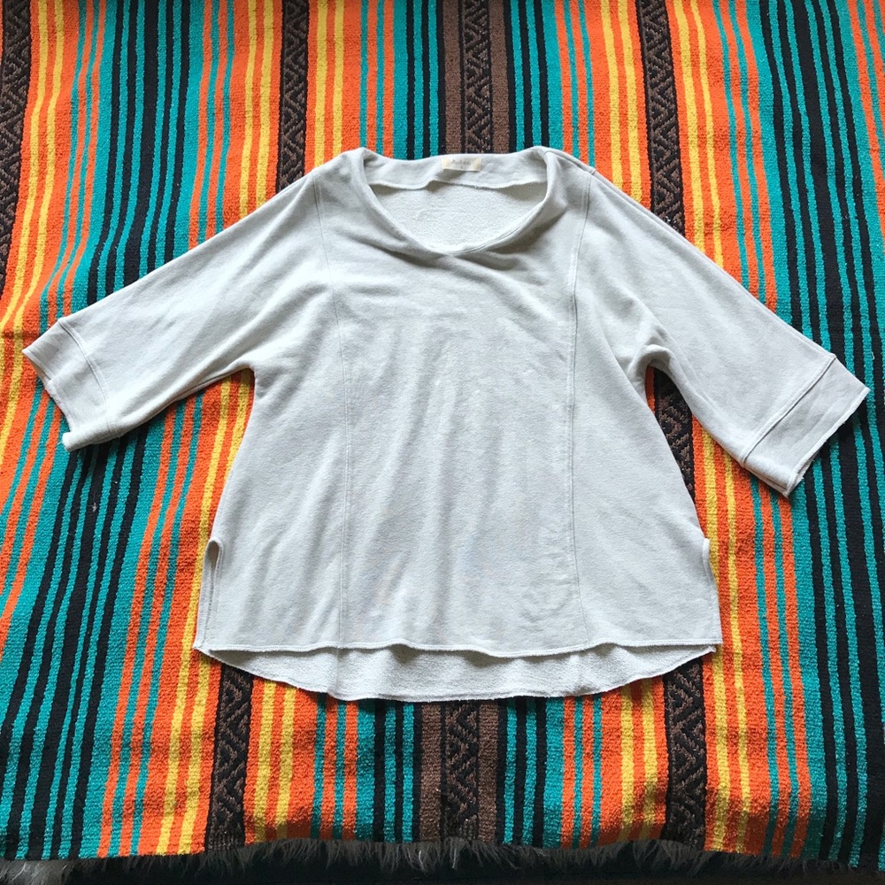 ALTAR’D STATE OFF WHITE ‎ BOXY HI-LO SWEATSHIRT